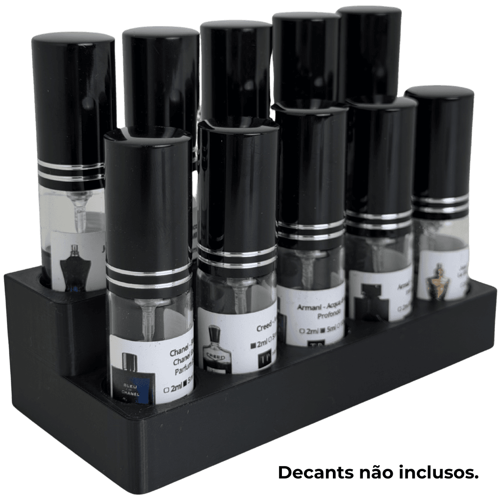 Porta Decants Tabs - 10 Decants (2ml e 5ml) - Preto