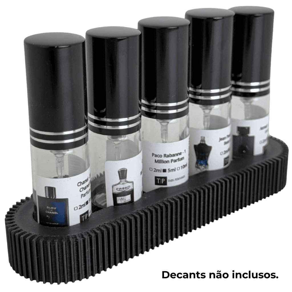 Porta Decants Tabs - 5 Decants (2ml e 5ml) - Preto