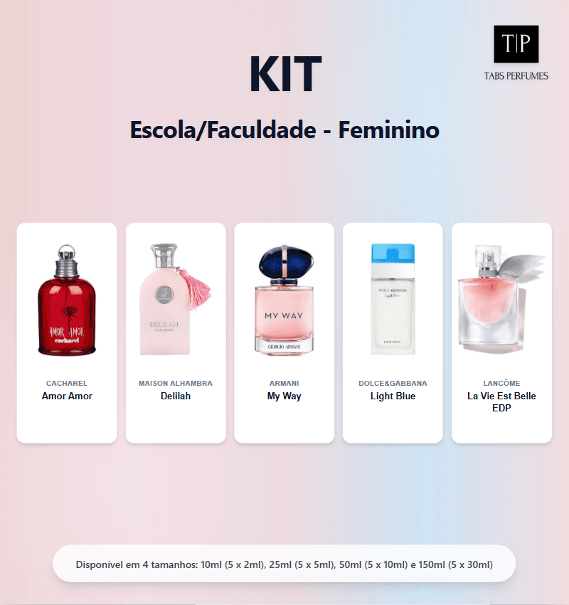 Kit - Escola/Faculdade - Feminino