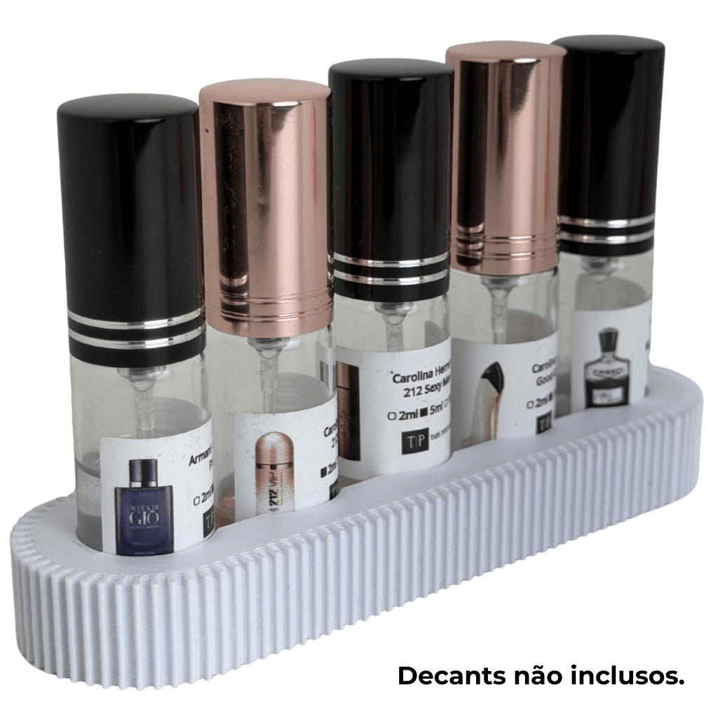 Porta Decants Tabs - 5 Decants (2ml e 5ml) - Branco