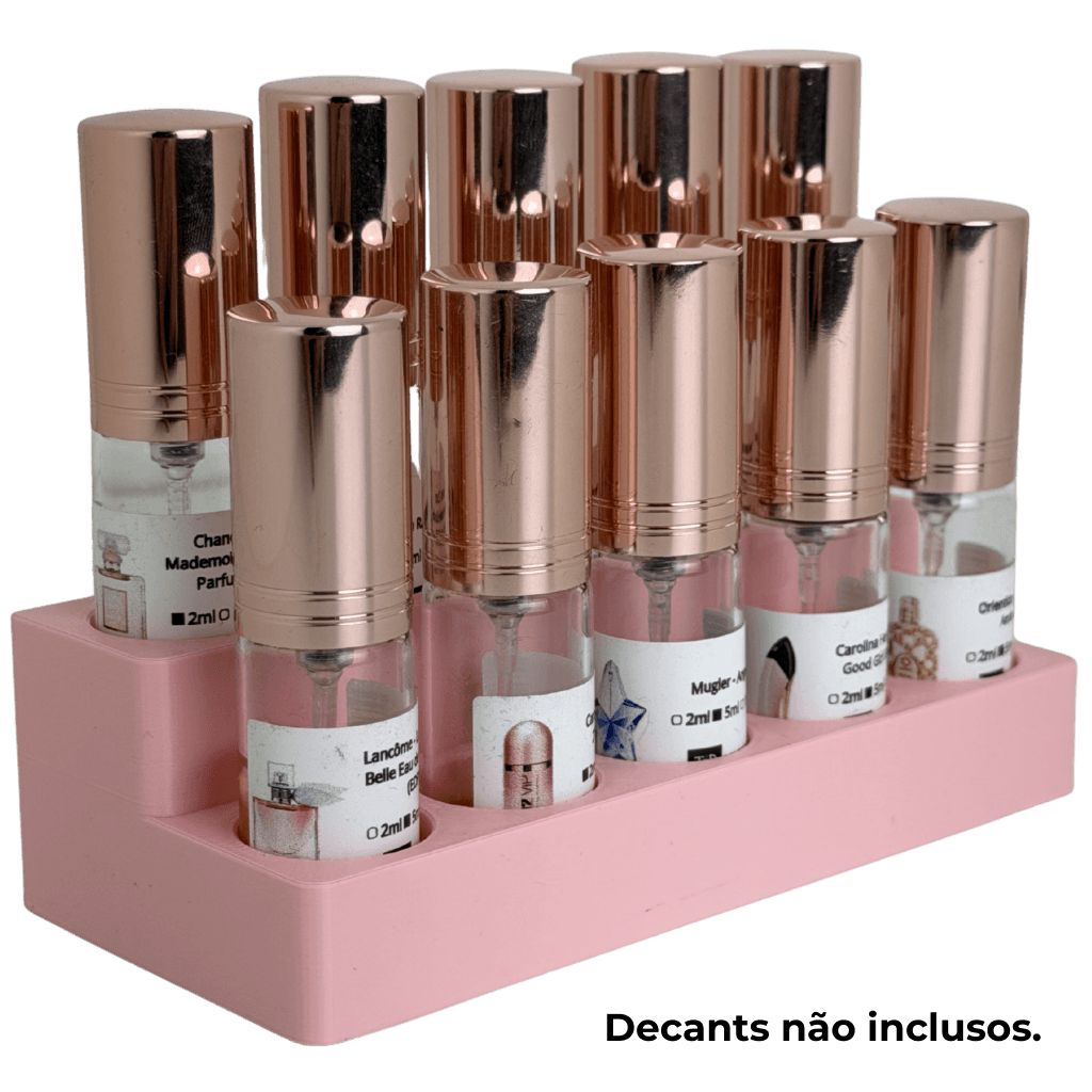 Porta Decants Tabs - 10 Decants (2ml e 5ml) - Rosa