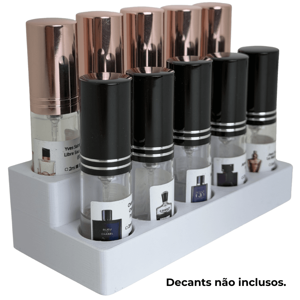 Porta Decants Tabs - 10 Decants (2ml e 5ml) - Branco
